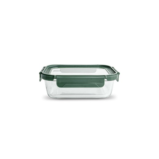 Rectangular glass container 1040 ml glass lid Oven-safe