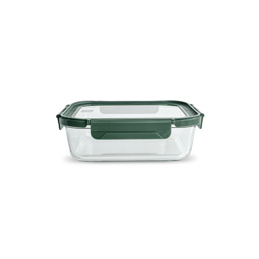 Rectangular glass container 1520 ml glass lid Oven-safe