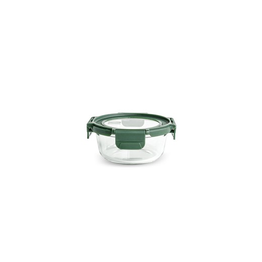 Round glass container 400 ml glass lid Oven safe