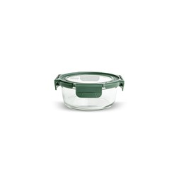 Round glass container 620 ml glass lid Oven-safe