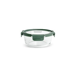 Okrągły pojemnik szklany 950 ml szklana pokrywa Można używać w piekarniku