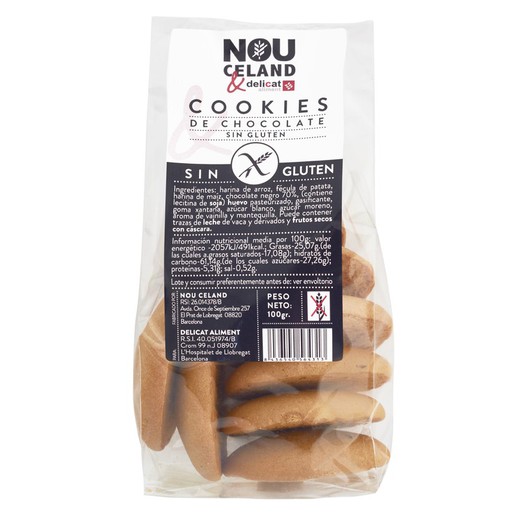 Gluten-free dark chocolate cookies 100 g
