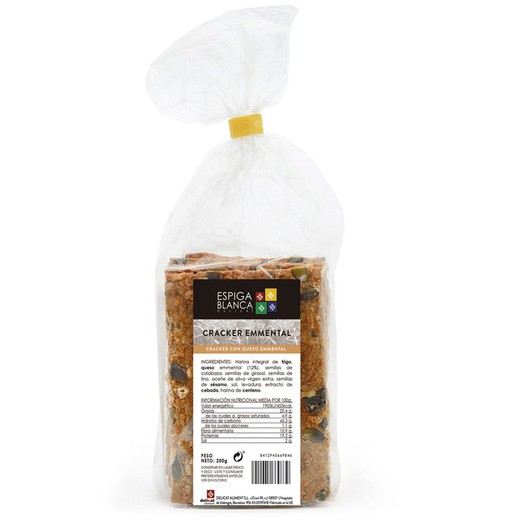 Cracker emmental sementes de abóbora 200 grs