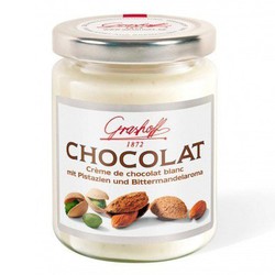 Witte chocolade, pistache en amandelroom 250 gram Grashoff