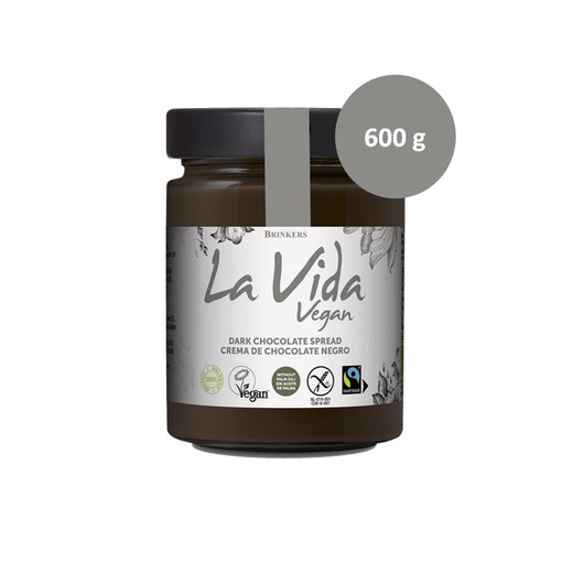 Creme de chocolate vegan black vegan life 600g bio orgânico