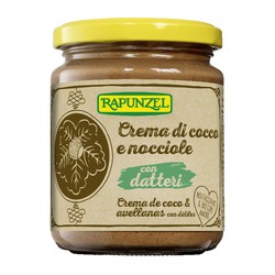 Crema coco avellanas datiles rapunzel 250g bio ecológico