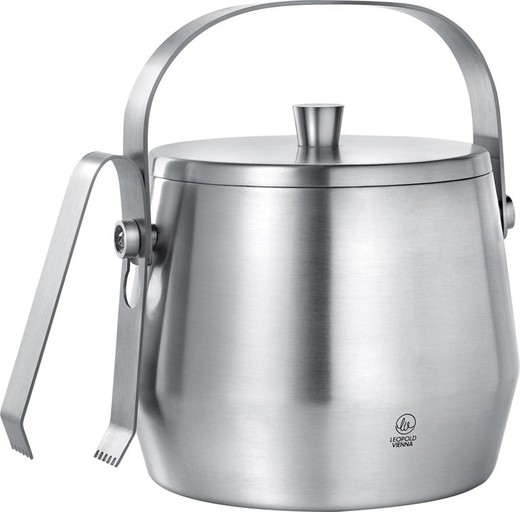 Ice bucket with lid and tongs