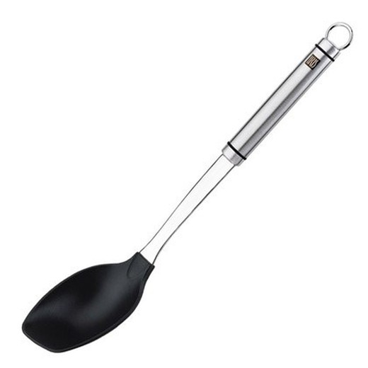 Stainless steel nylon spoon. 10/18 iris