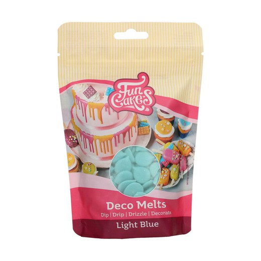 Deco melts light blue 250 grs funcakes