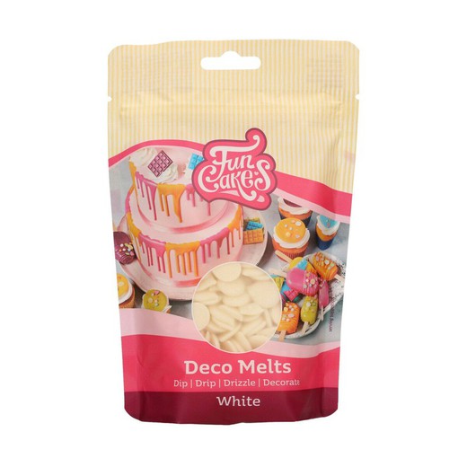 Witte deco melts 250 g funcakes