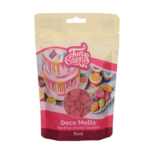 Deco melts red 250 g funcakes