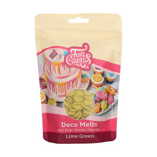 Deco melts lime green 250 grs funcakes