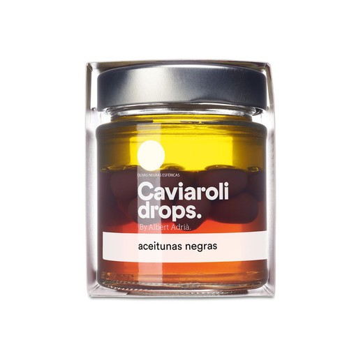 Dråber sfæriske sorte oliven caviaroli albert adria