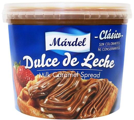 Dulce Leche Argentina Clásico 1 Kg Mardel Bote Grande