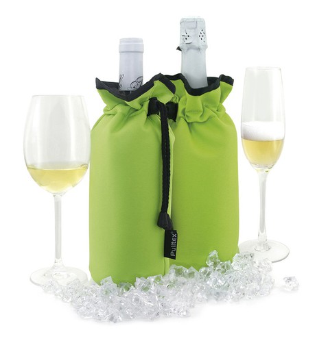 Lime-colored pulltex cava cooler