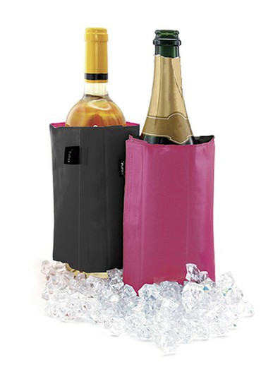 Refrigerador de vinho e champanhe pulltex preto e fúcsia