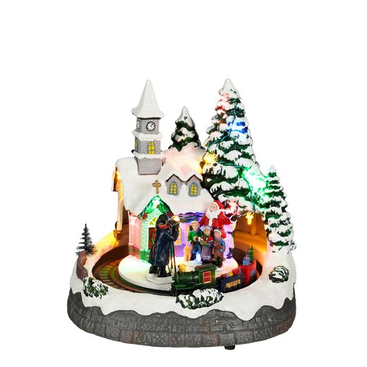 Musical Mobile Christmas Scene Train and Tunnel with Edelmann Battery