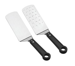 Espátula de Cocina Perforada Mango Negro 35 Cms Lacor