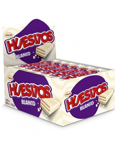 Expositor Huesitos Chocolate Blanco 36 uds de 20 grs