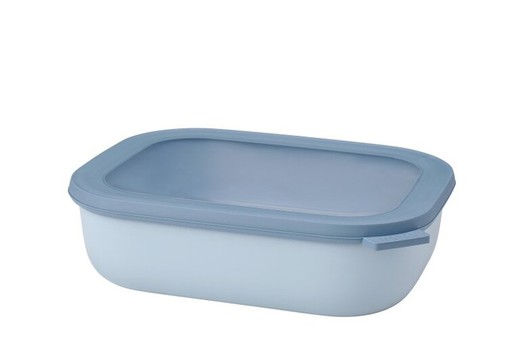 Cirqula rechthoekige lunchbox 2000 ml nordic blue