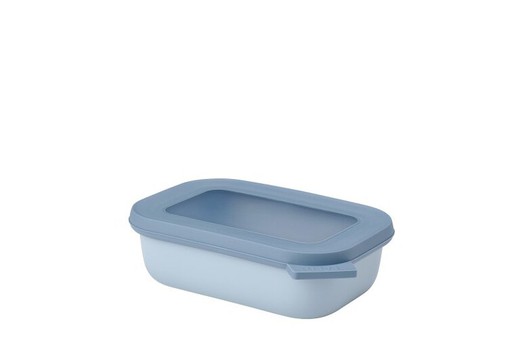 Cirqula rechthoekige lunchbox 500 ml nordic blue