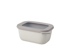 Fiambrera cirqula rectangular 750 ml  blanco nórdico