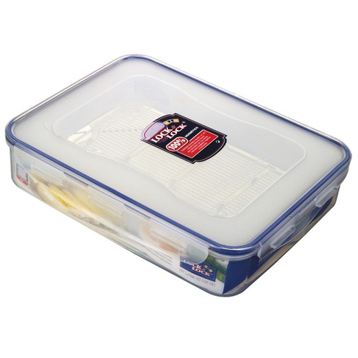 Lunch Box Hermétique Rectangulaire avec Grille 2,7 l Serrure & Verrouillage