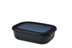 Fiambrera Rectangular Hermética 1000 ml Negro Nordico Cirqula Mepal