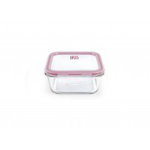 Iris glass lunch box 330ml rect (oven safe)