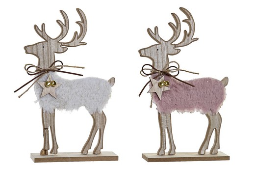 Reindeer wooden christmas decoration figure