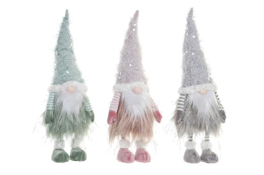 Groen-roze kerstkabouterfiguur 15x11x49