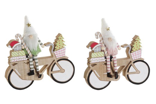 Figurine de Noël en bois Vélo 21x2x21