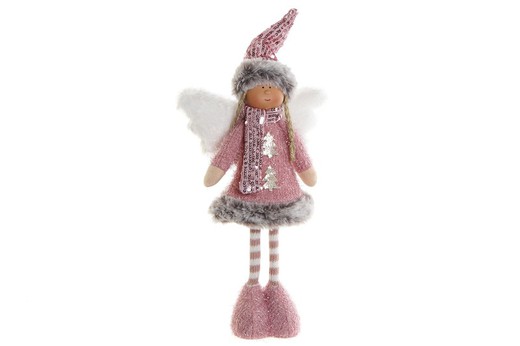 Figura navidad angel rosa