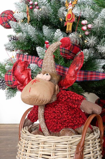 Figura Navidad Peluche Reno 27x19x32