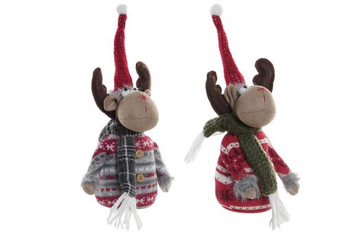 Figura Reno Navidad Peluche 13x15x28