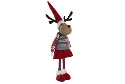 Figura Reno Rojo Navidad 17x13x65