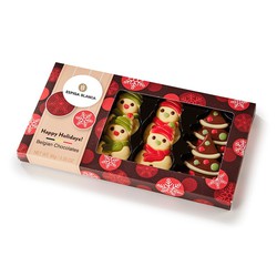 Figuras Chocolate Belga Navidad Arboles Muñeco Nieve 95 grs