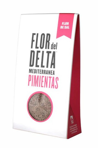 Flor de Sal Peppers 125 gr Flor Delta Cardboard