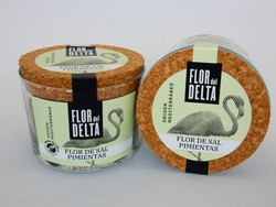 Fleur de sel peppers 125g glass Flor Delta