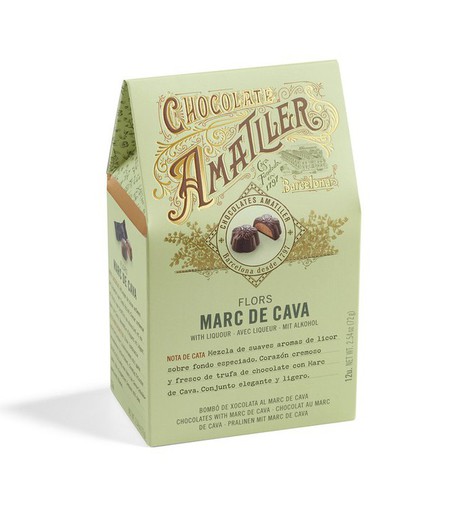 Chokoladeblomster Marc de Cava Amatller 72 grs