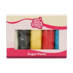 Fondant multipack colores primarios 5x100grs funcakes