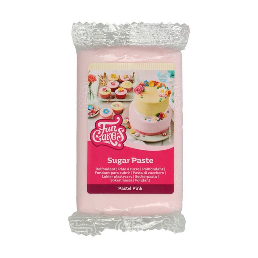 fondant rosa pastel 250 grs funcakes