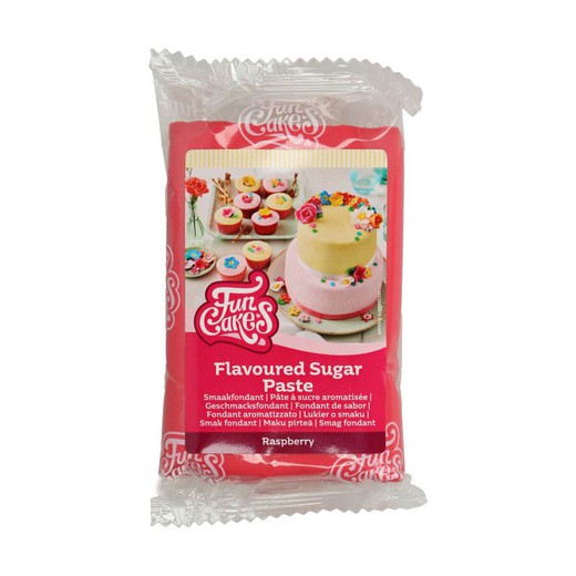 Fondant raspberry flavor 250 grs funcakes