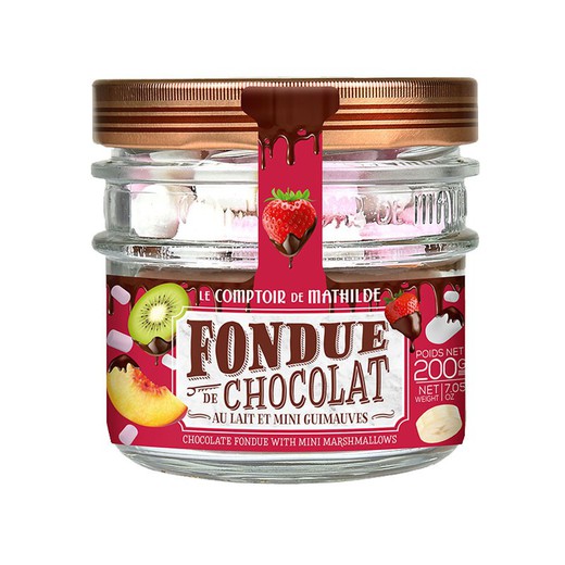 Fondue Chocolate Leche y Mini Marshmallows 220gr Comptoir de Mathilde