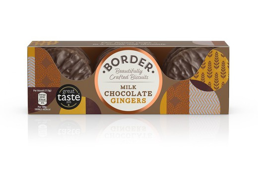 Biszkoptowa granica imbiru z ciemnej czekolady 150 grs