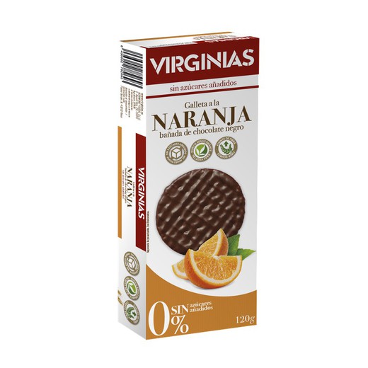 Galleta Chocolate Naranja 0% sin Azúcar Añadido Virginias 120 grs