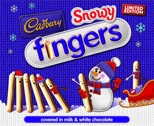 Biscoito Snowy Fingers Cadbury 230 grs
