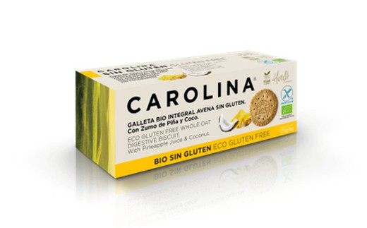 Biscuit without gluten bio oatmeal carolina pineapple 115 grs