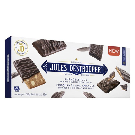 Biscoitos de amêndoa e chocolate negro Jules Destrooper 100 grs