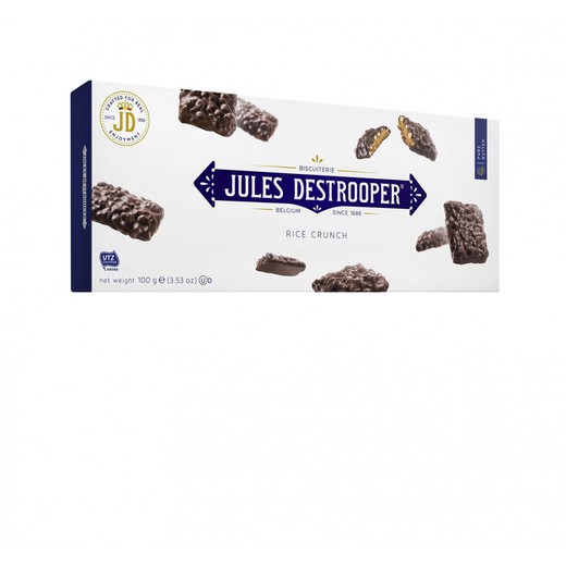 Biscoitos de arroz com chocolate Jules Destrooper 100 grs